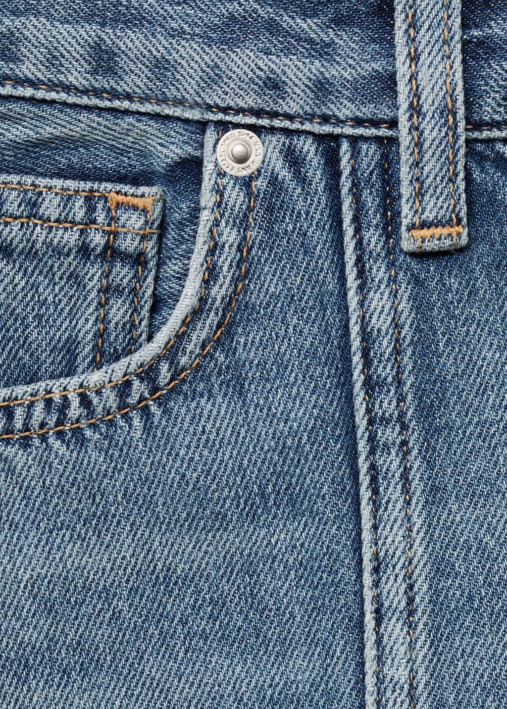 Denim midi-skirt