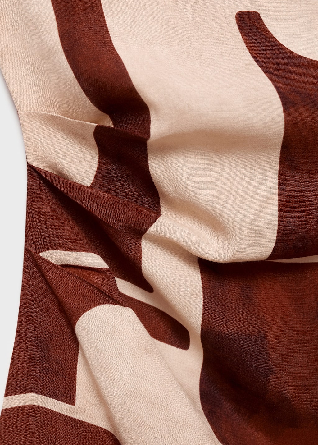 Draped neck printed dress