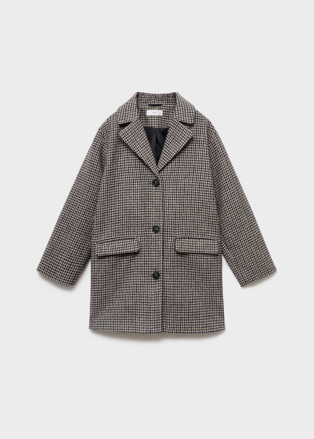Mango Manteau Long Drap De Laine Marron - Enfants - 13-14 Ans - Kids In Gray