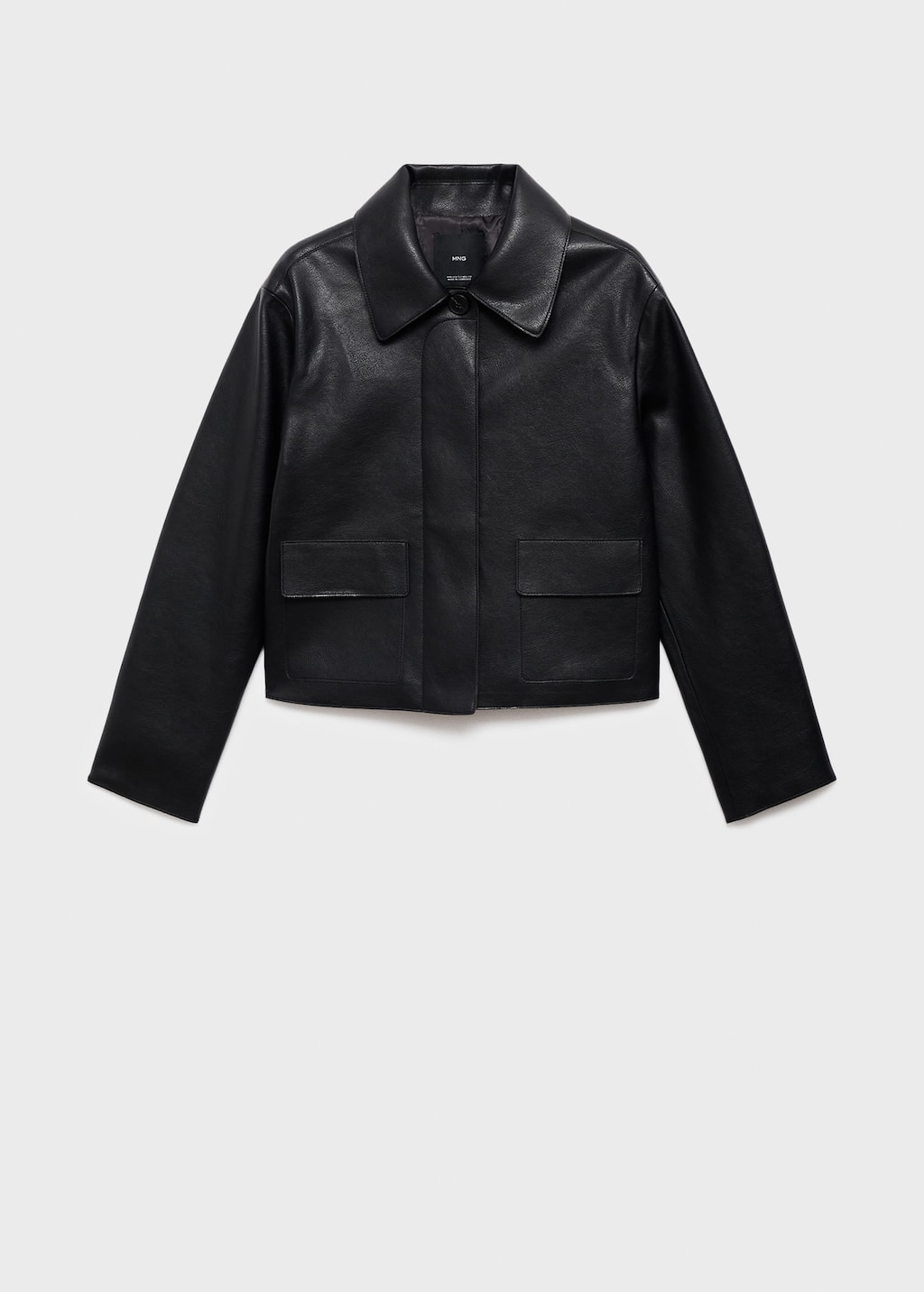 Leather-effect jacket with pockets