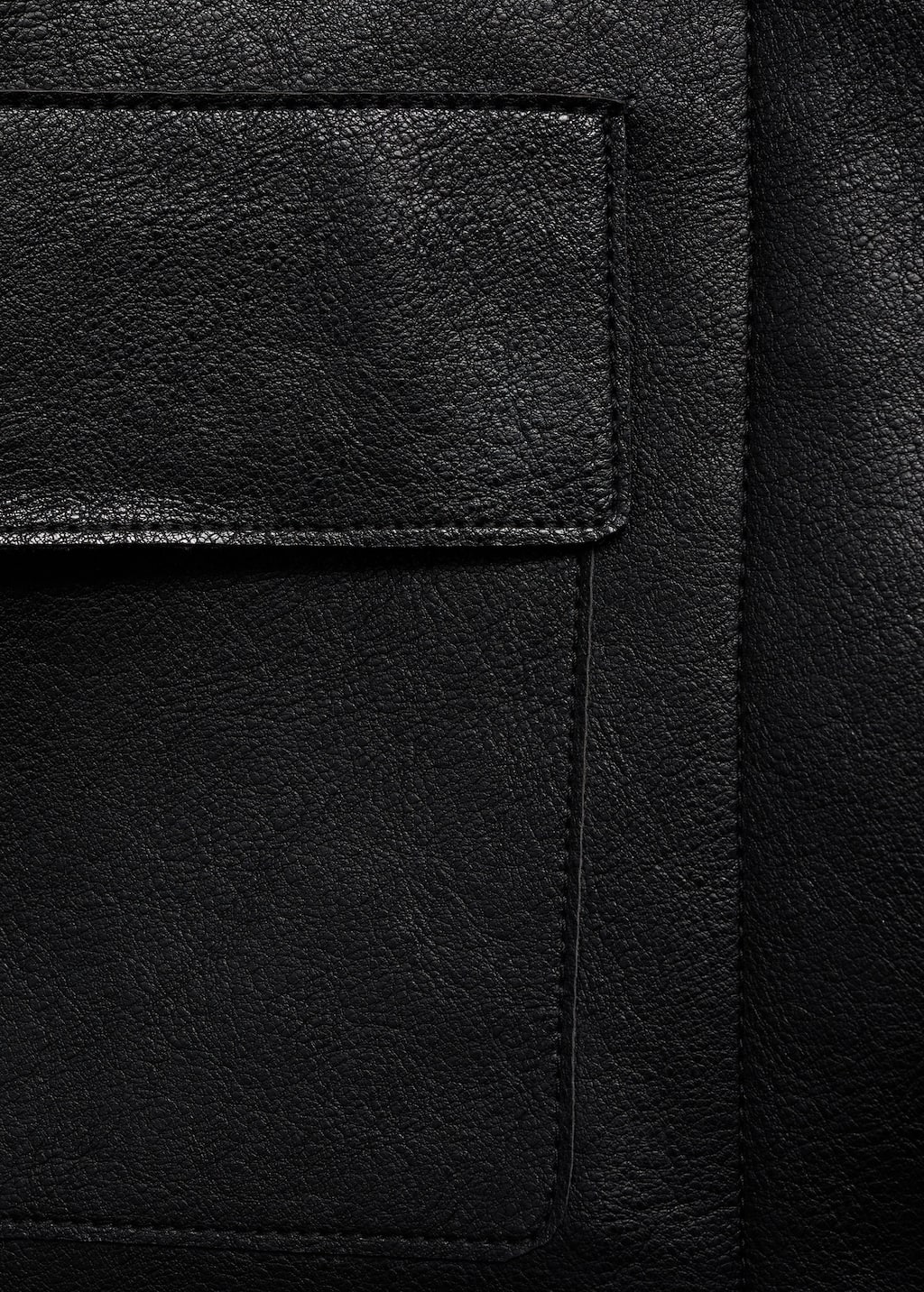 Leather-effect jacket with pockets