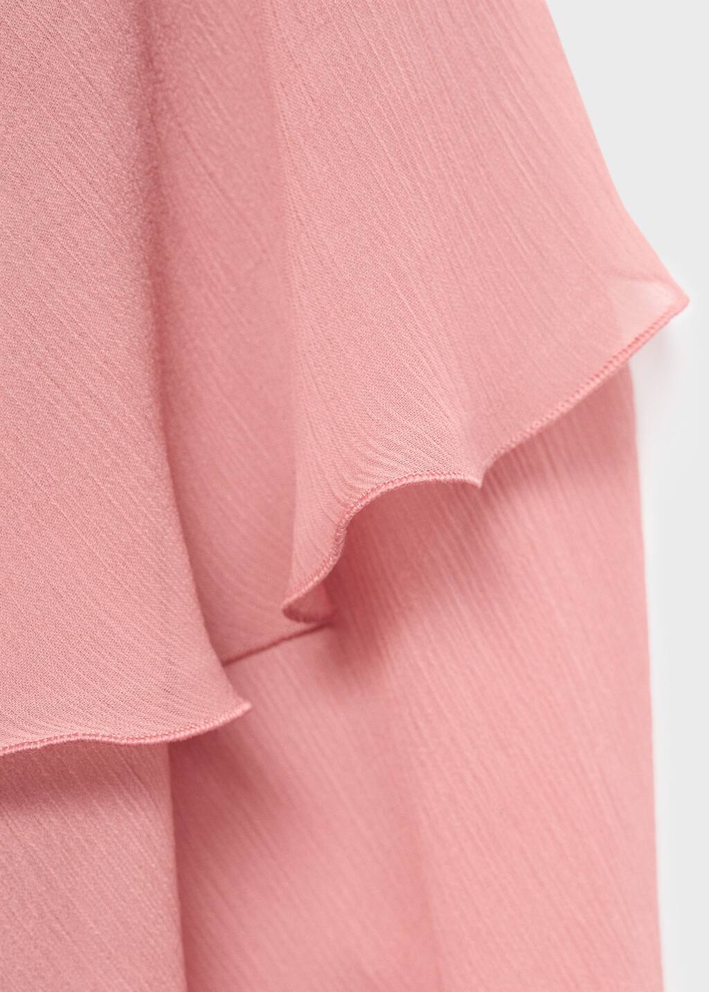 Flared dress with ruffled sleeves