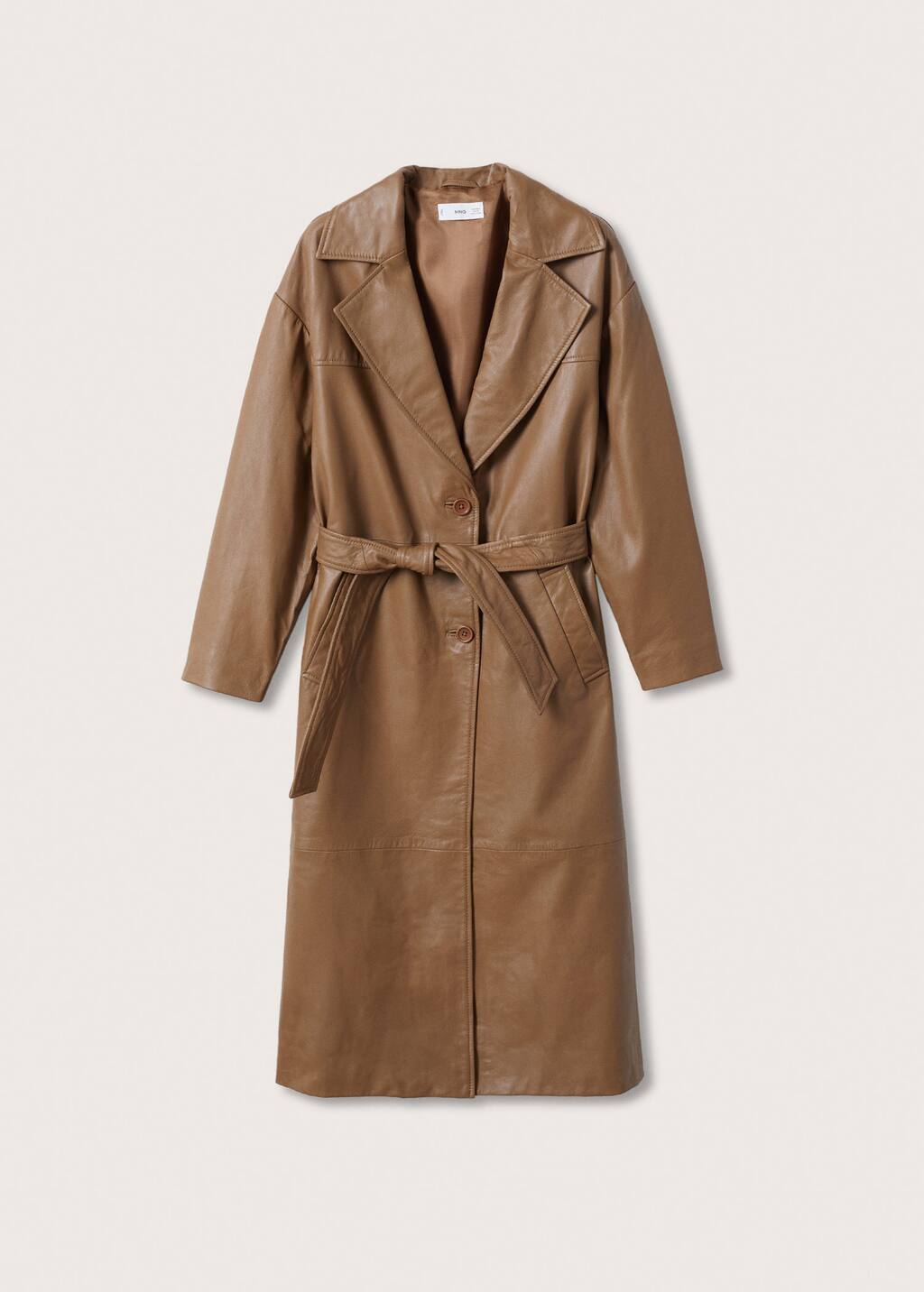 mango leather trench