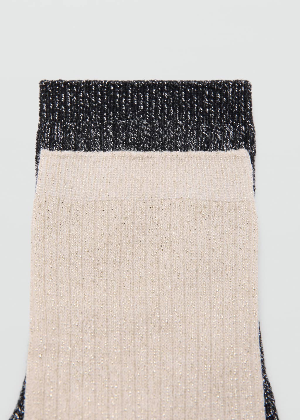 Pack of 2 ribbed lurex socks