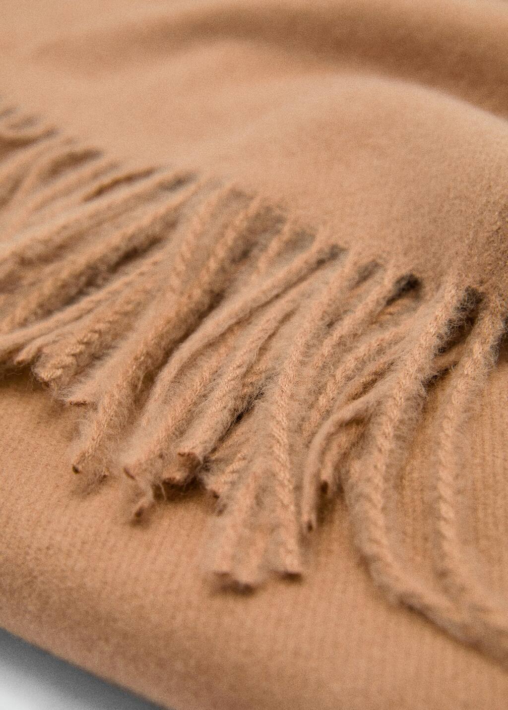 Mango Écharpe À Franges Marron Moyen - Femme - Taille Unique -  In Brown