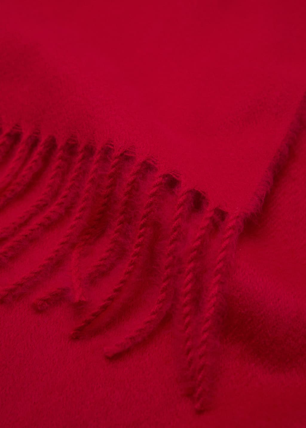 Mango Écharpe À Franges Rouge - Femme - Taille Unique -  In Red