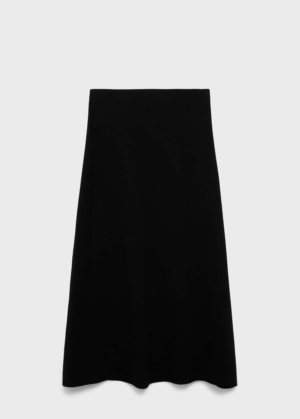 Mango Jupe Évasée Maille Noir - Femme - Xl -  In Black