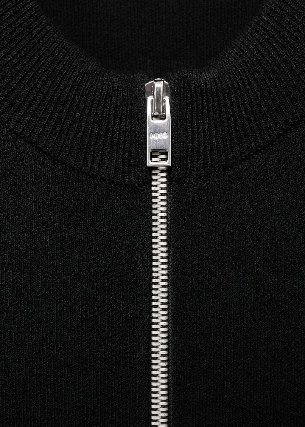 Zipped knit cardigan