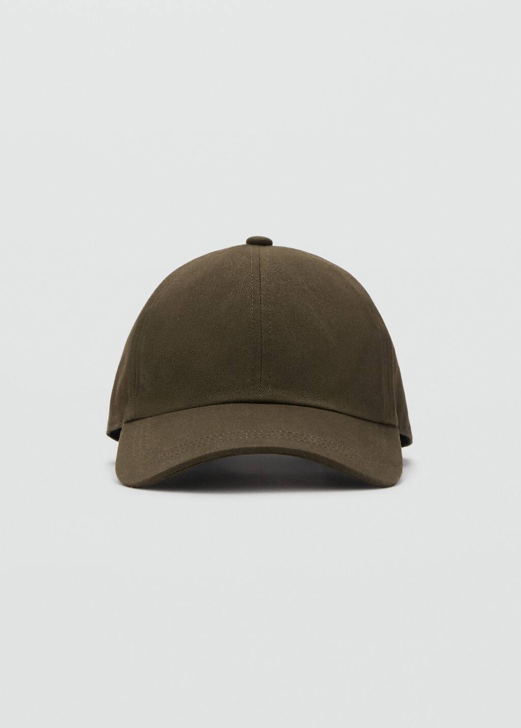 Mango Man Cotton Visor Cap Khaki In Brown