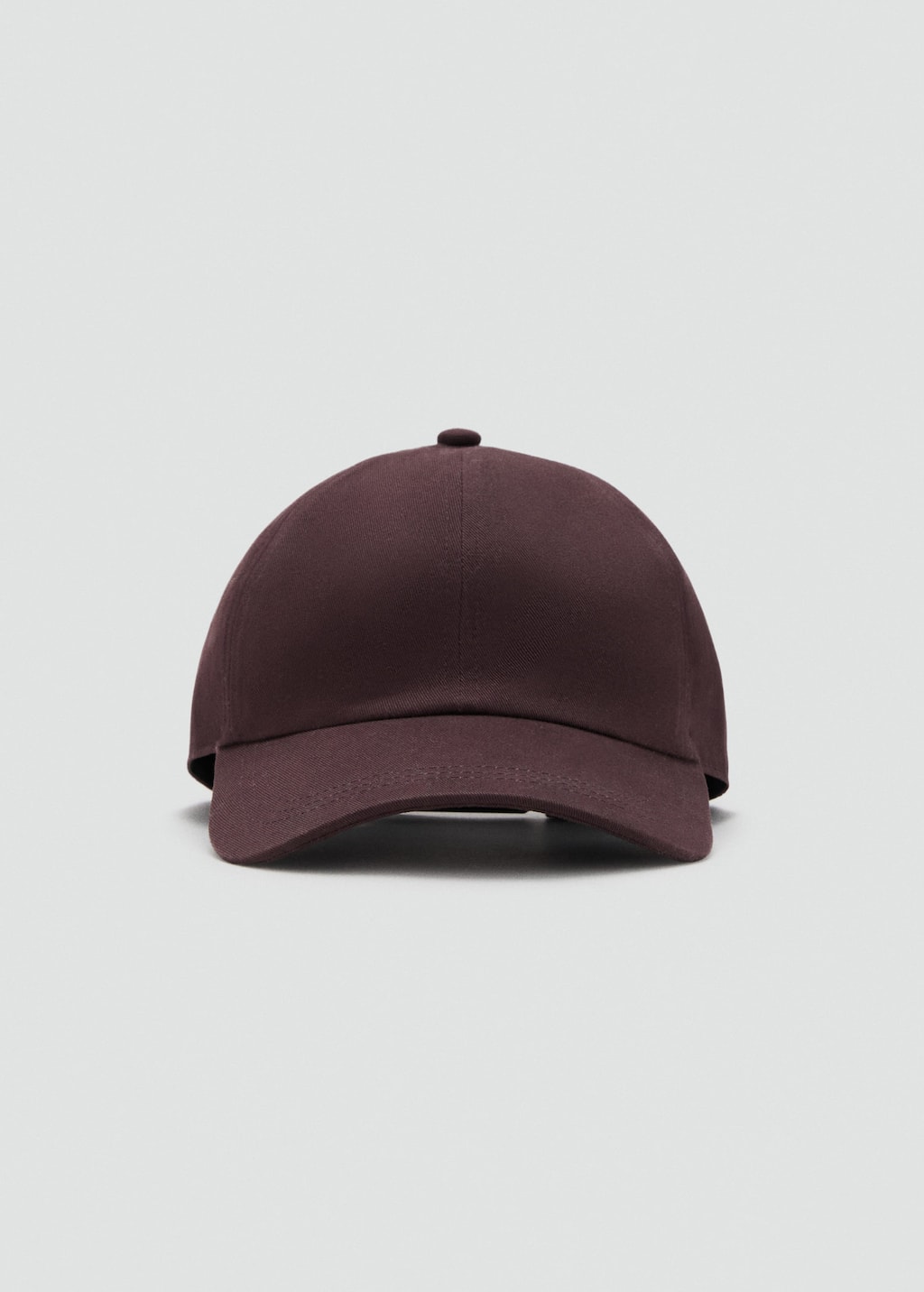 Mango Man Cotton Visor Cap Burgundy In Burgundy