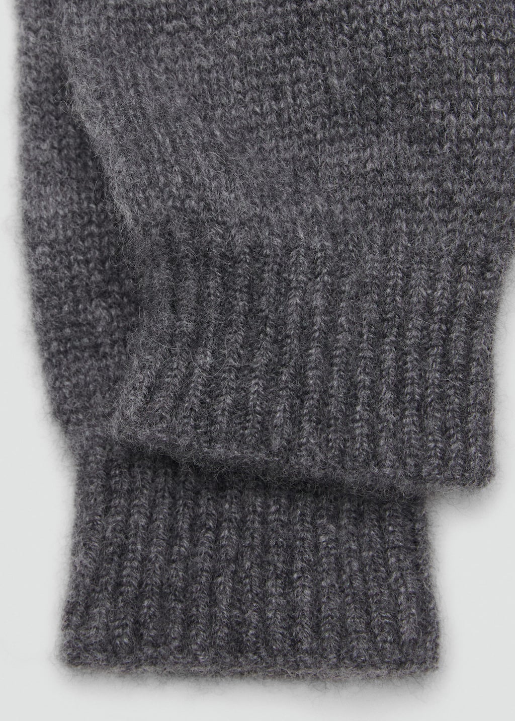 Mango 100% Cashmere Gloves Medium Heather Grey In Gray