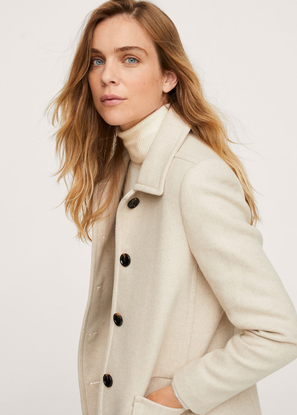 sherpa lined wool coat