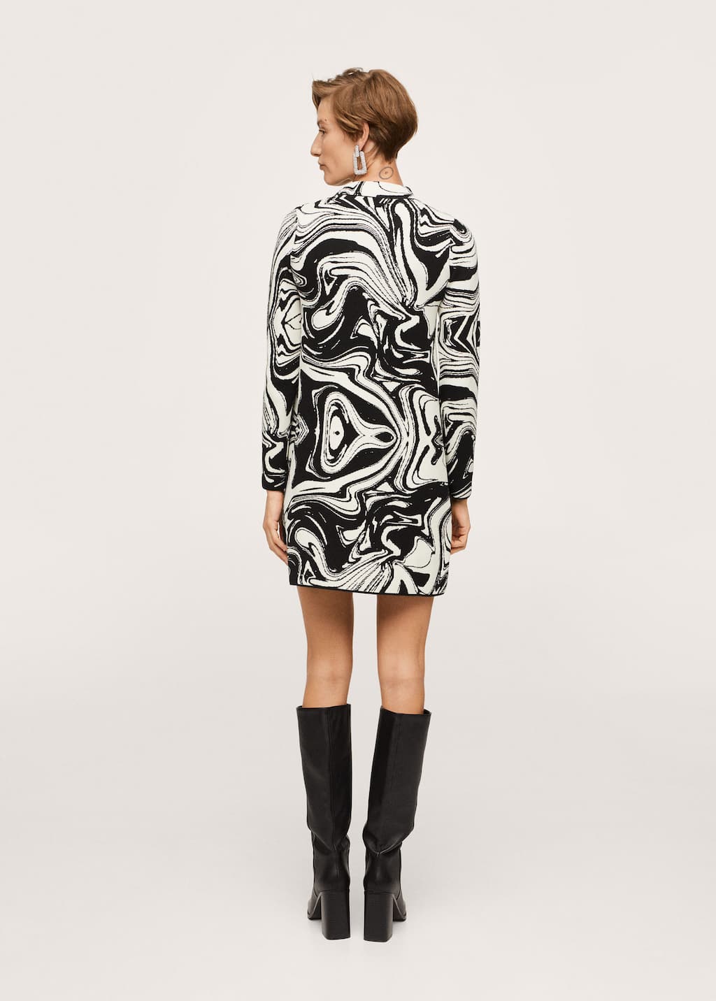 mango jacquard dress