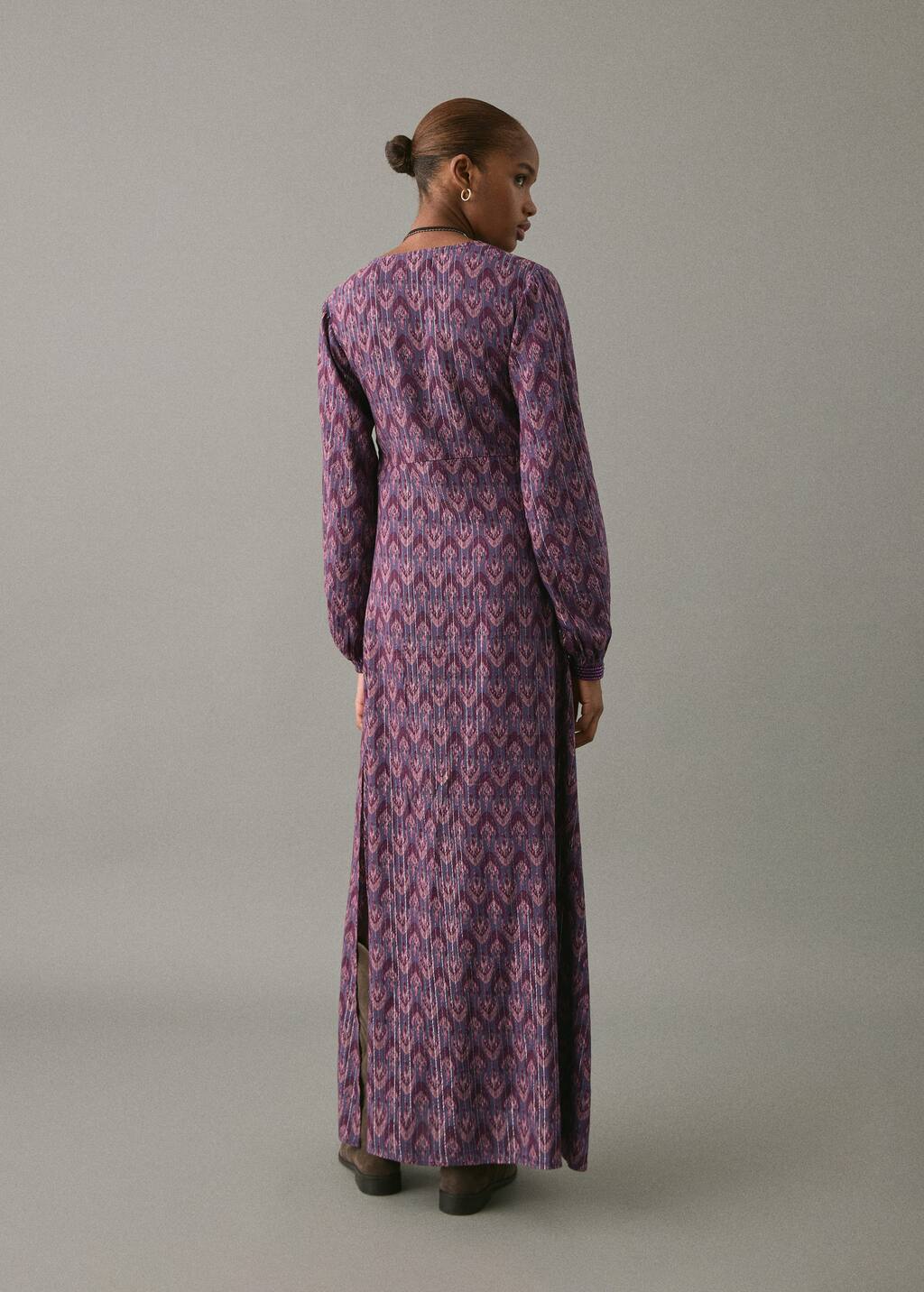 Lurex print dress