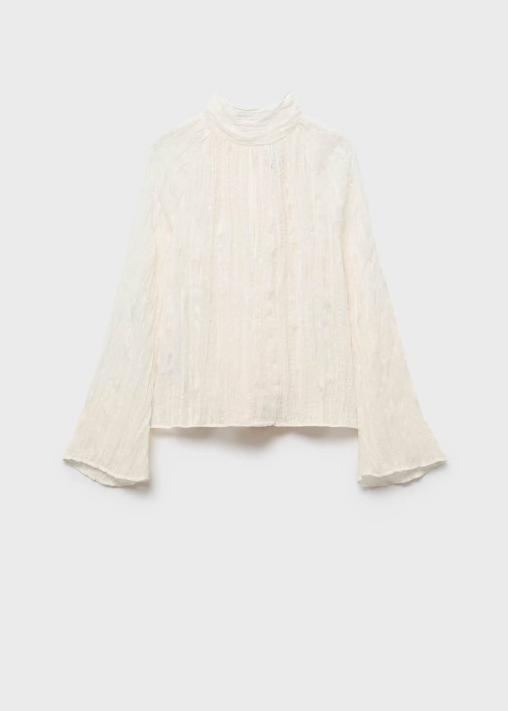 Mango Blouse Off White In Multi