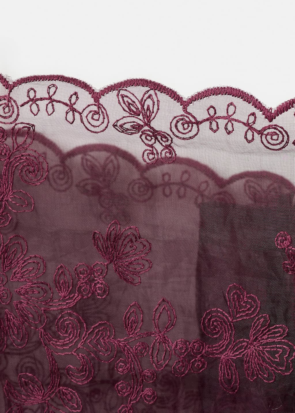 Embroidered sheer top