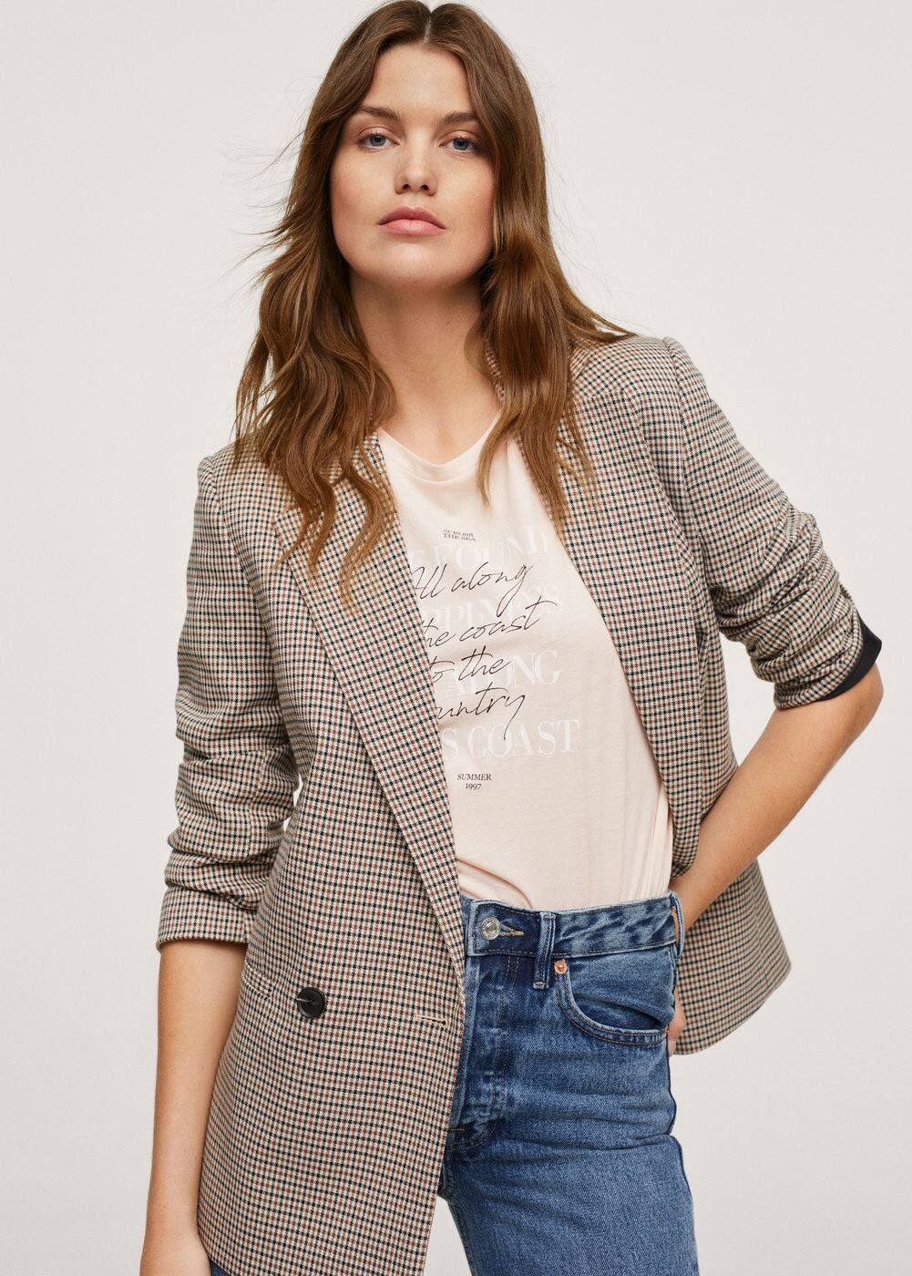 witchery mini check blazer