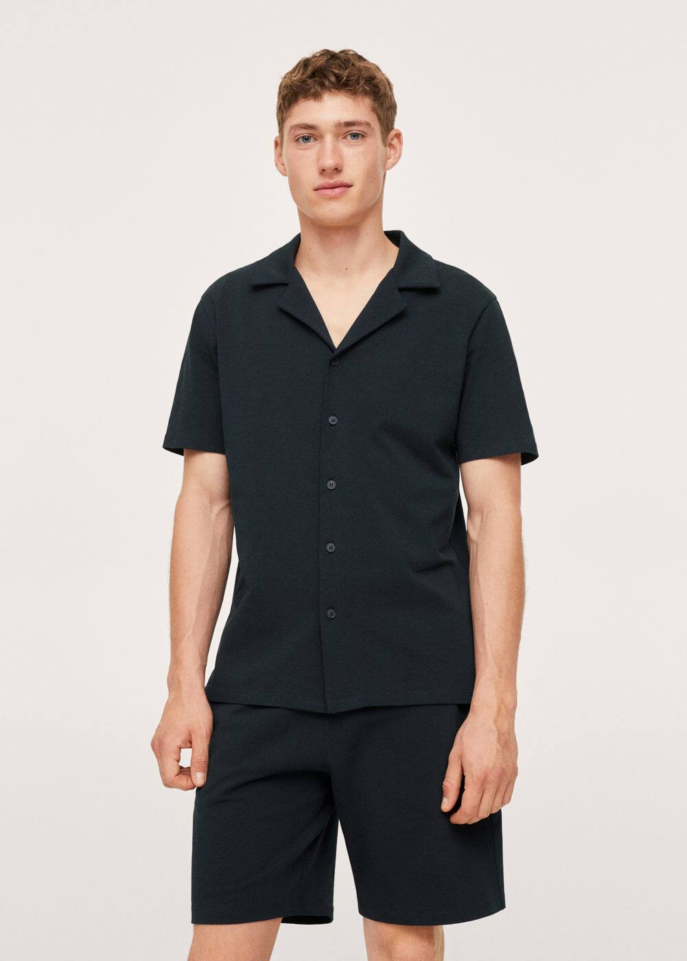 Cotton pajama shorts pack Men Mango Man USA