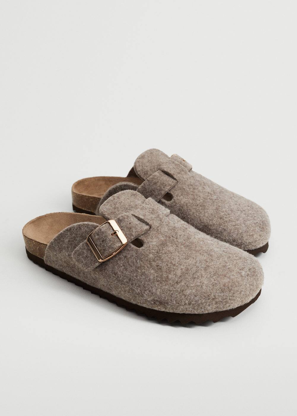wool felt clogs