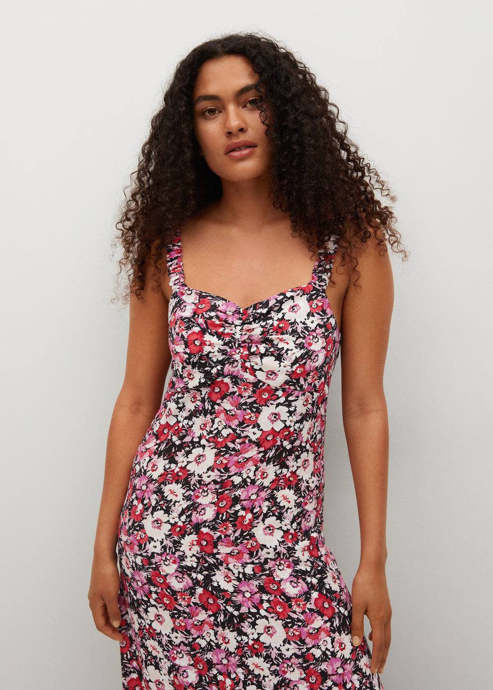 Ruffle printed dress Women Mango USA