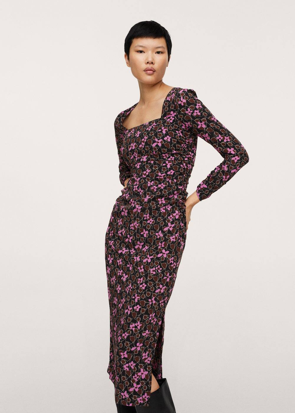 robe mango imprime fleuri