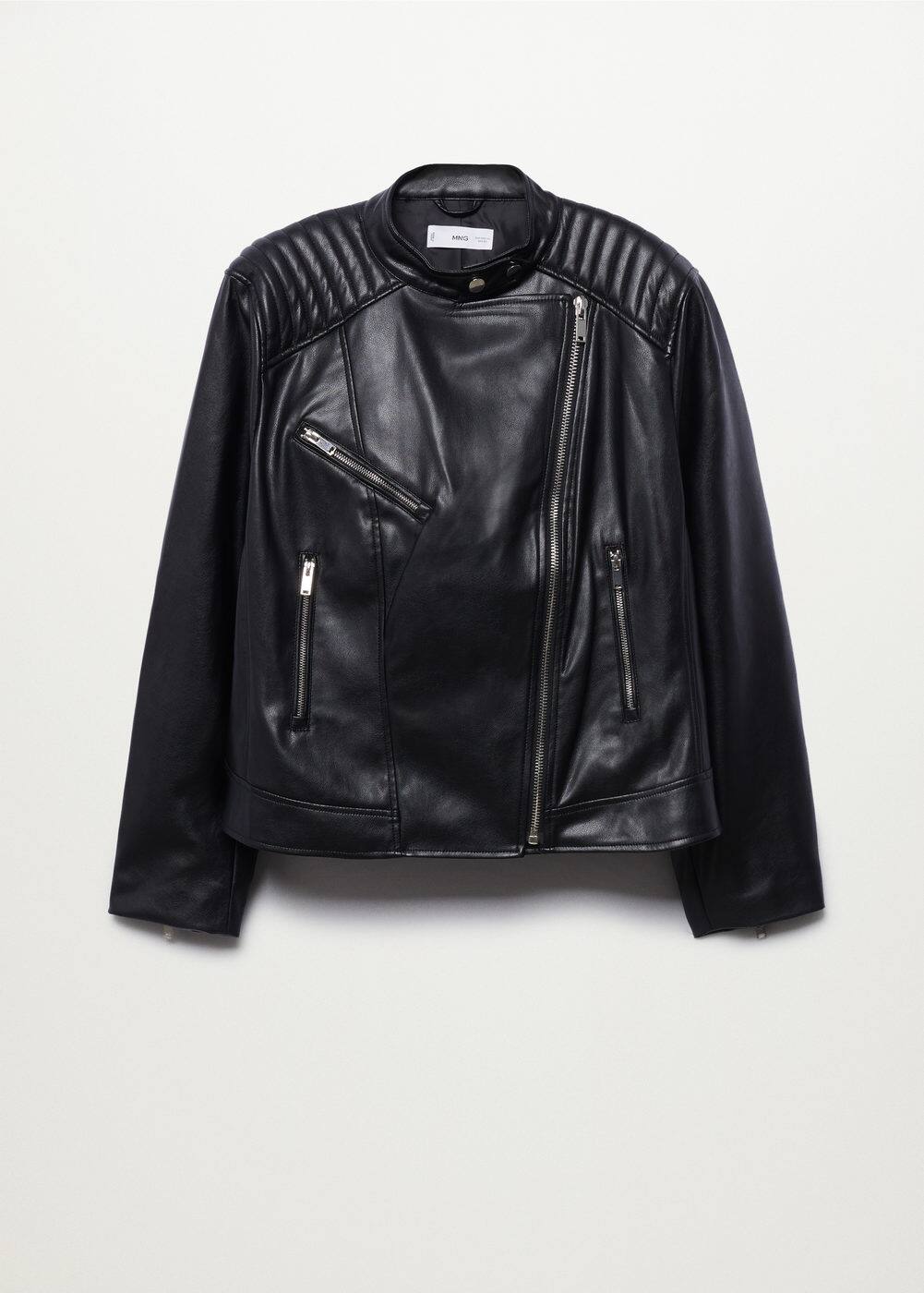 mango zipped biker jacket