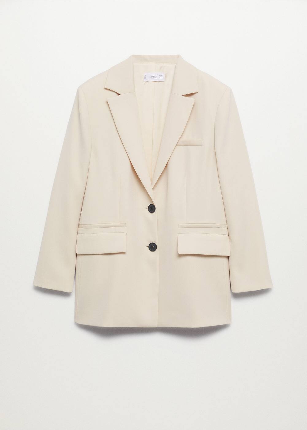 mango cream blazer