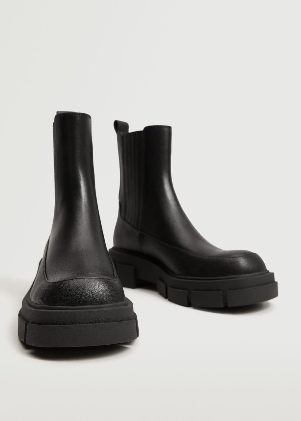 Leather track sole ankle boots - Woman | MNG Australia
