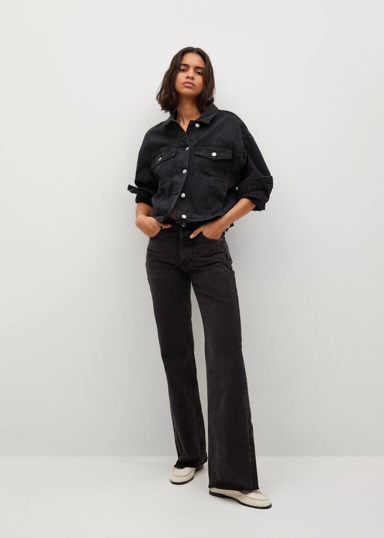 Denim oversized jacket Women Mango USA