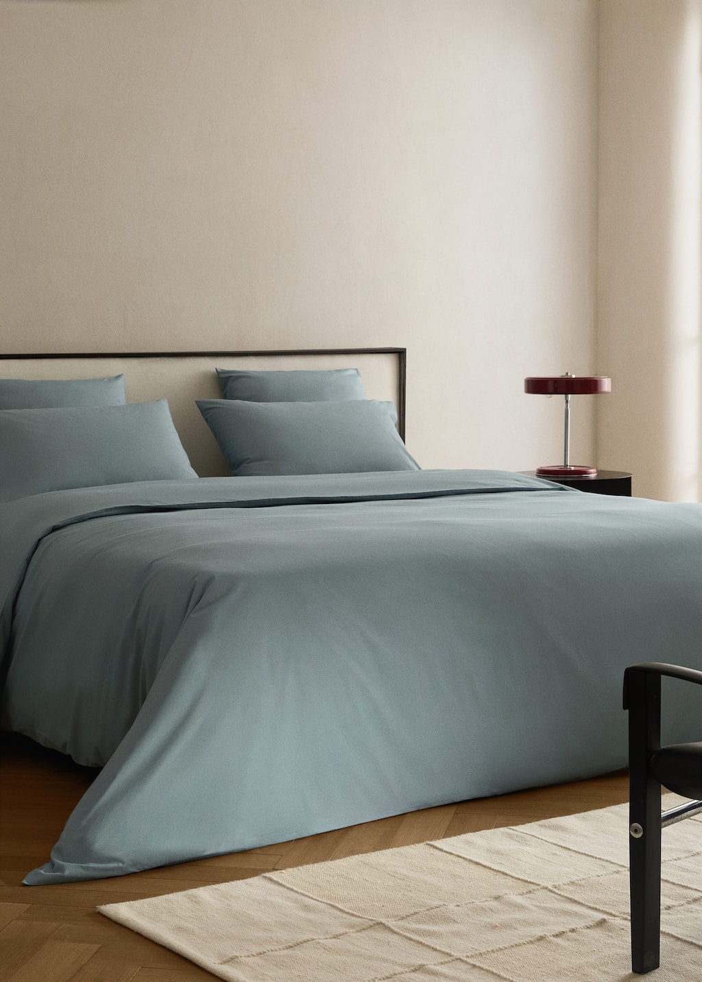 Mango Home Percale Cotton Duvet Cover Superking Bed Blue