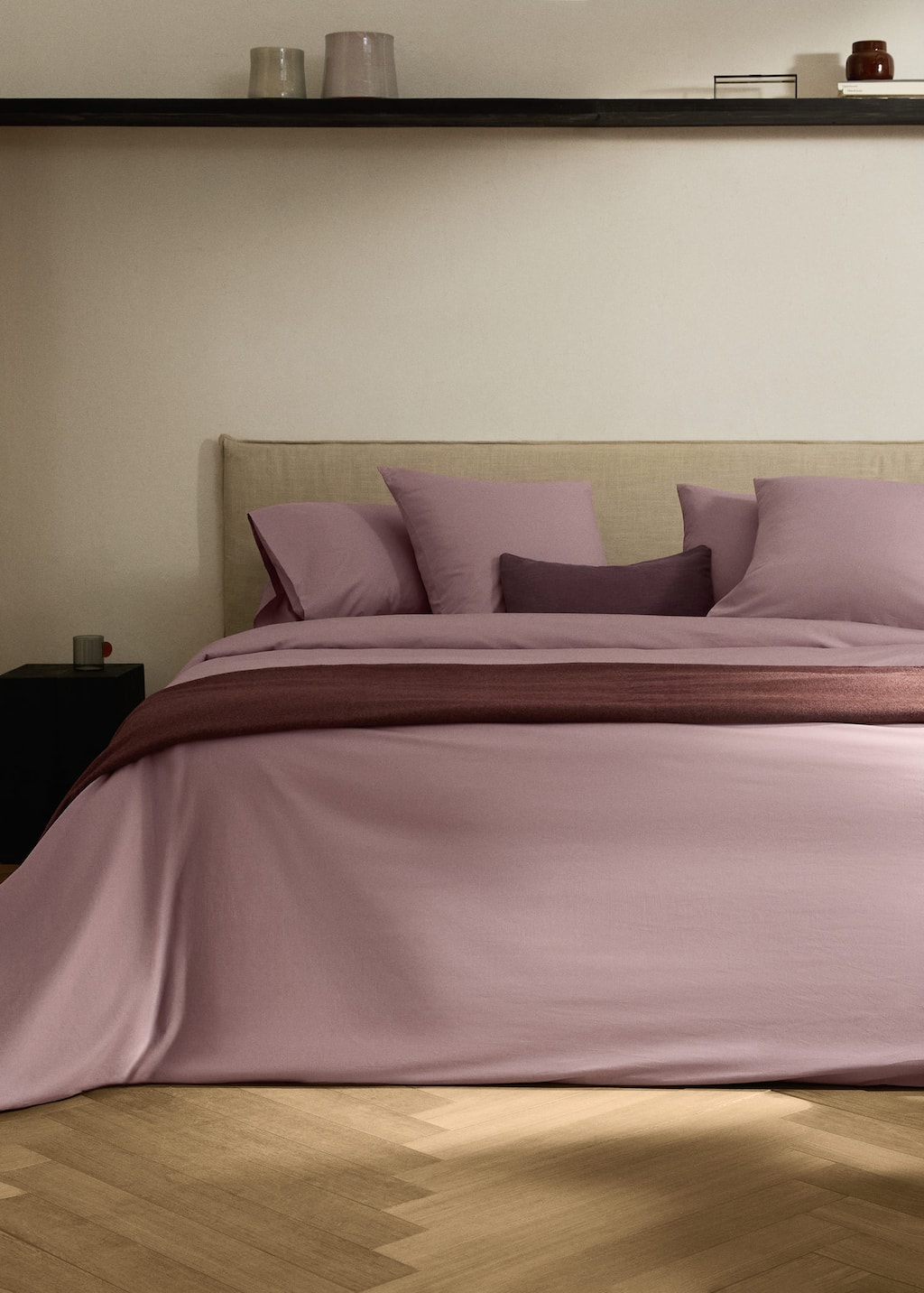 Mango Home Percale Cotton Duvet Cover Superking Bed Plum