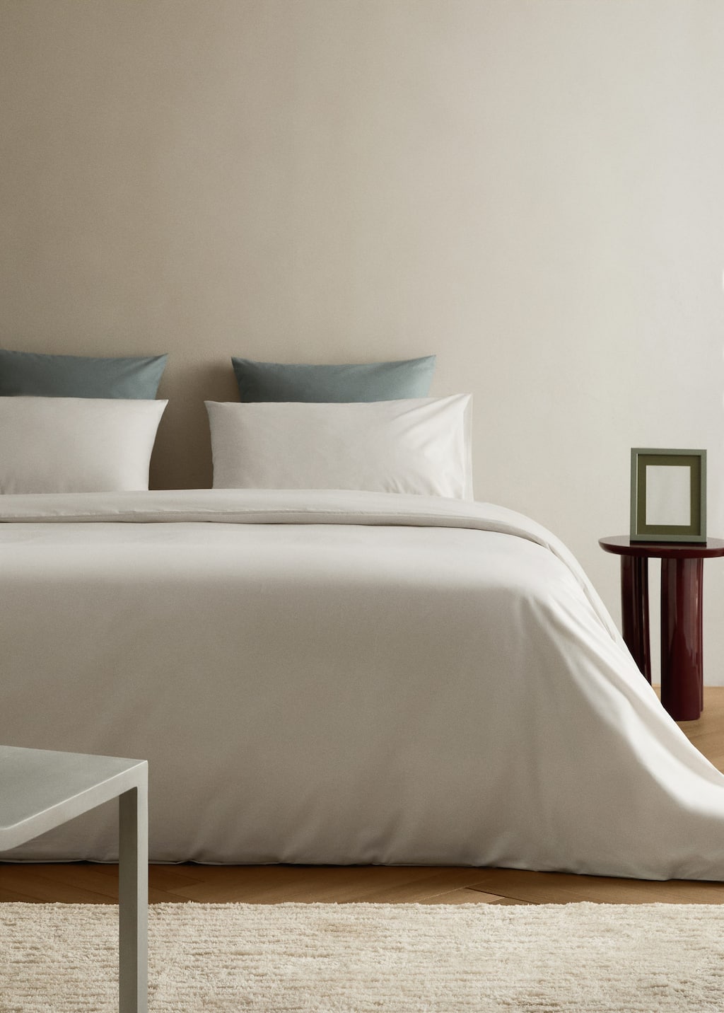 Mango Home Percale Cotton Duvet Cover Single Bed Ecru