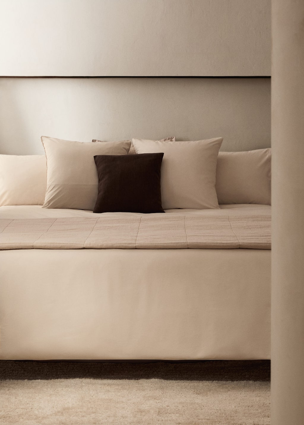 Mango Home 300 Threads Count Cotton Percale Duvet Cover Single Bed Ivory White