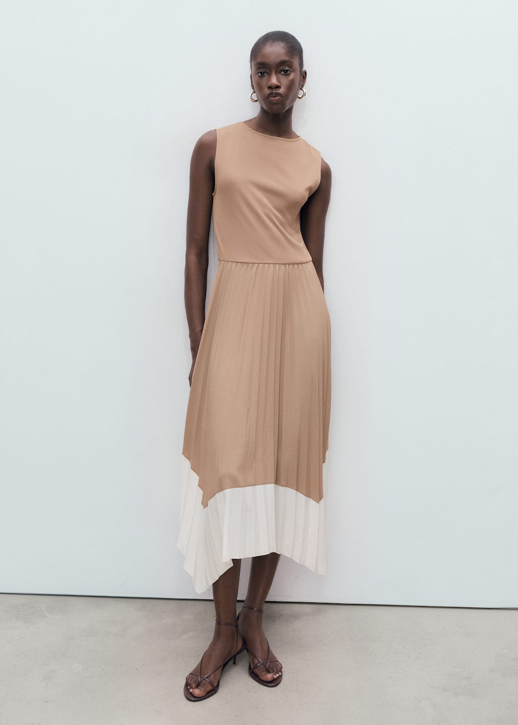 Combined pleated dress