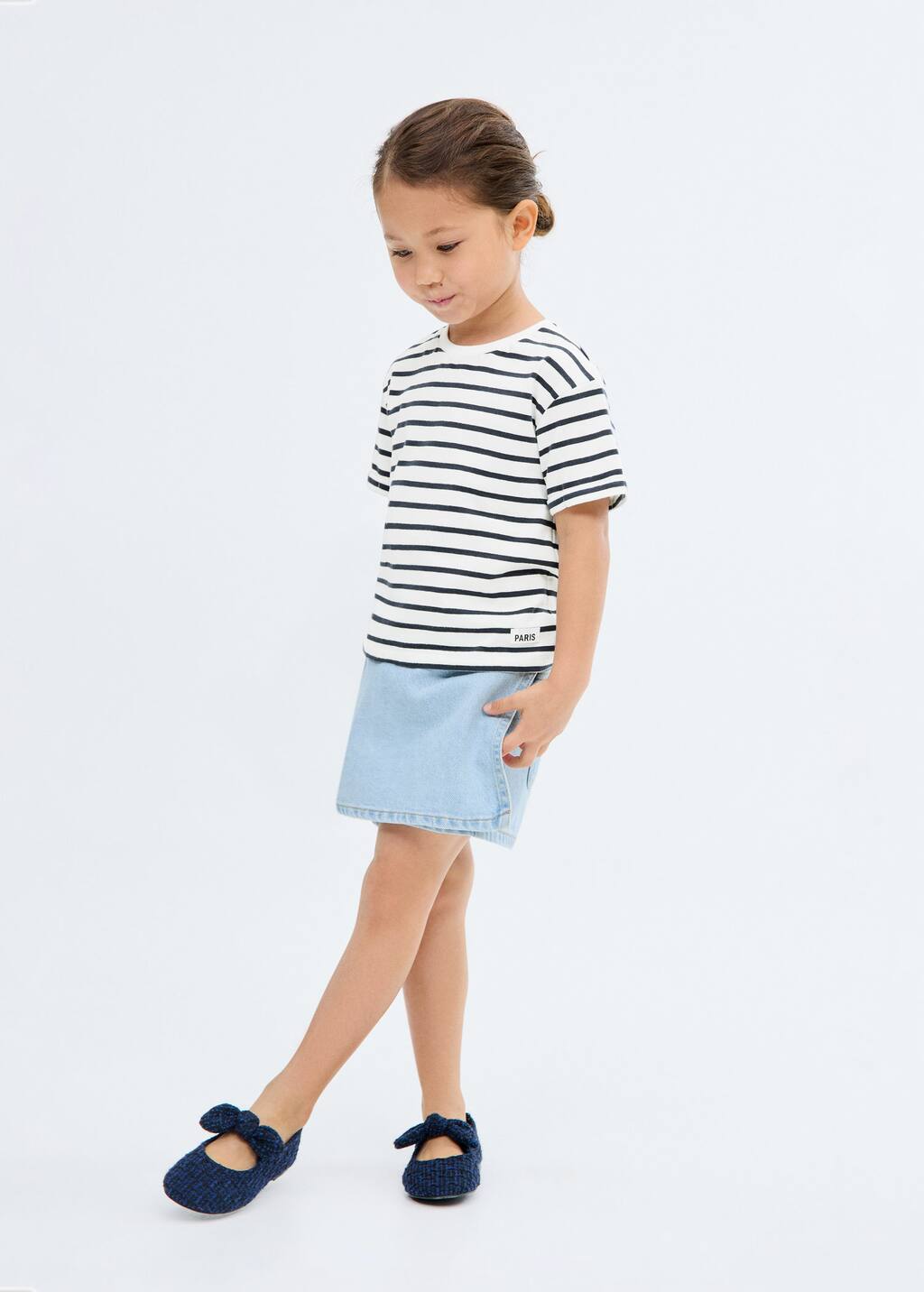Patch striped t-shirt