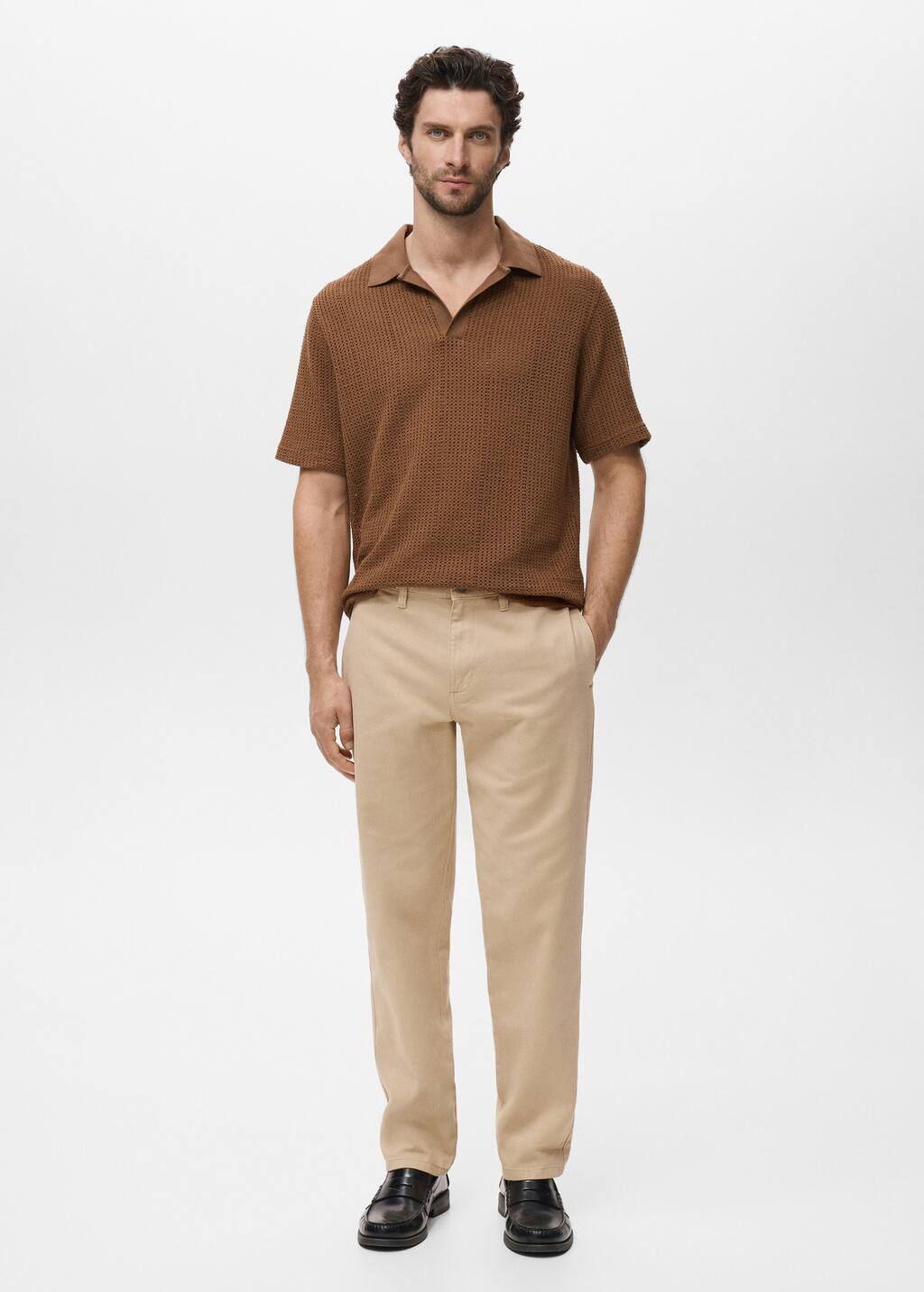 Regular fit cotton jeans
