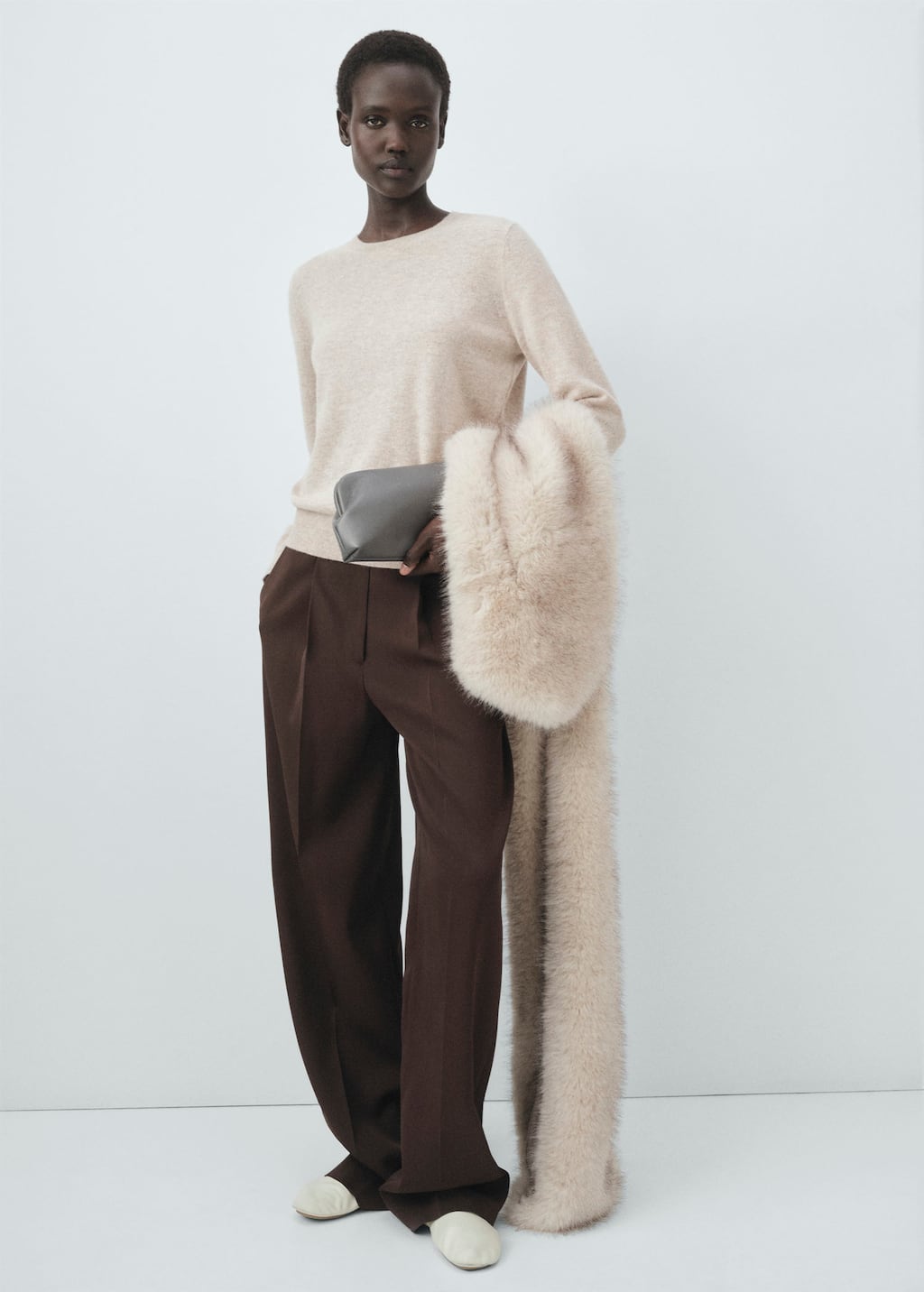 Mango 100% Cashmere Sweater Light/pastel Grey In Neutral