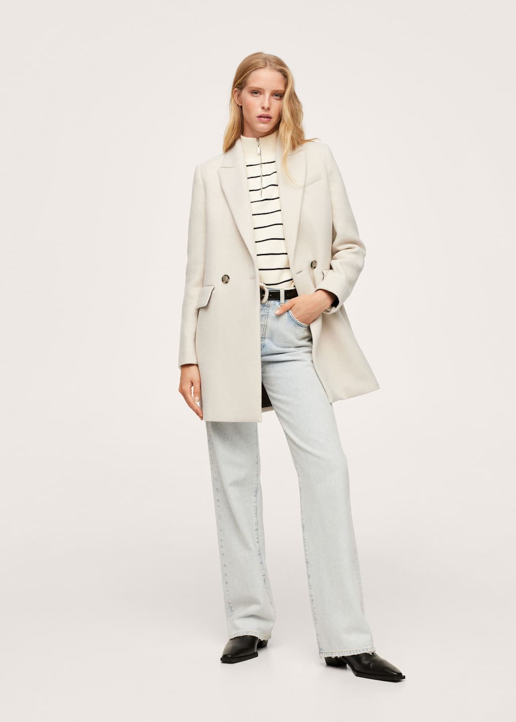 mango white coat