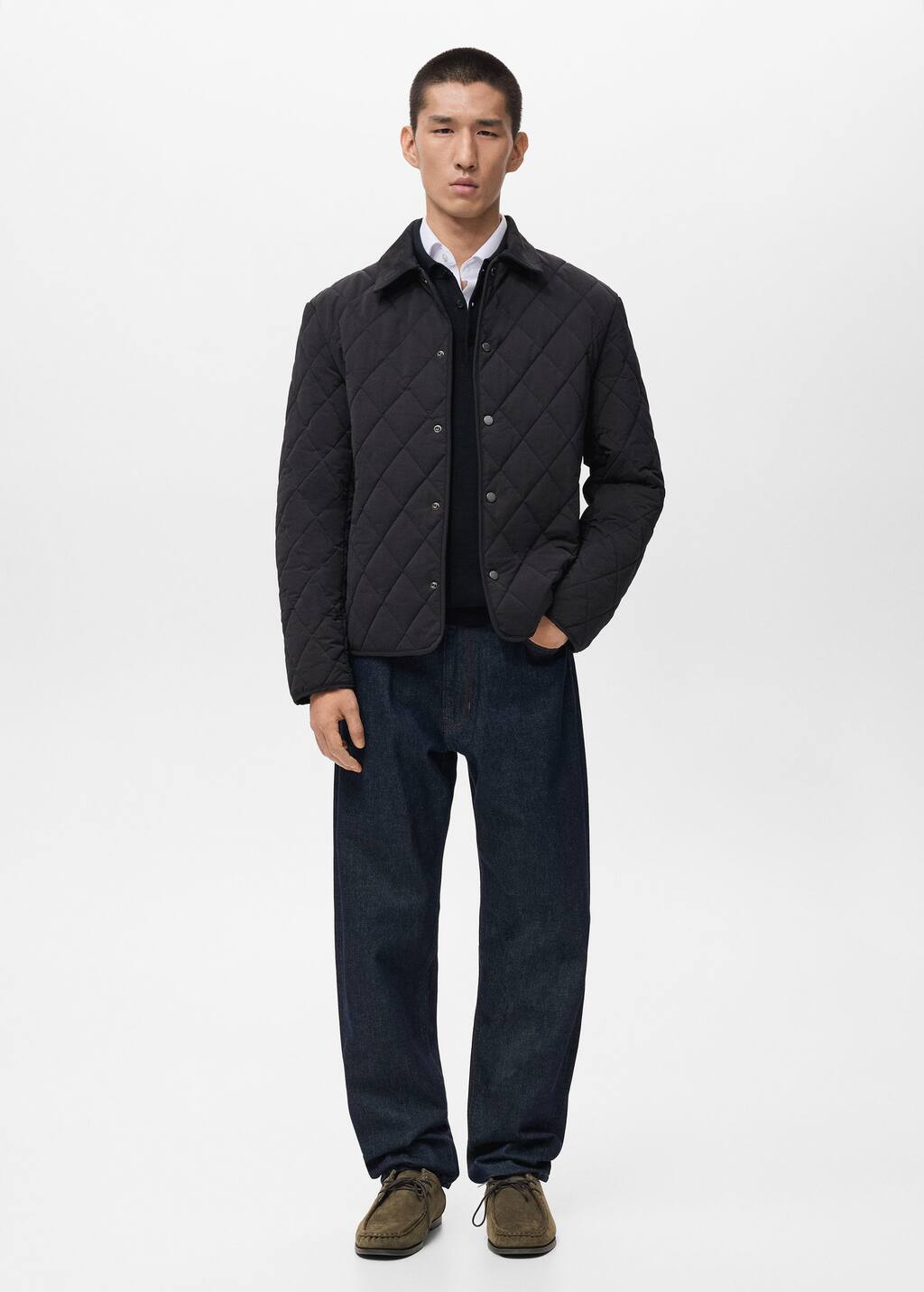 Mango Man Veste Matelassée Hydrofuge Noir - Homme - Xl - In Black