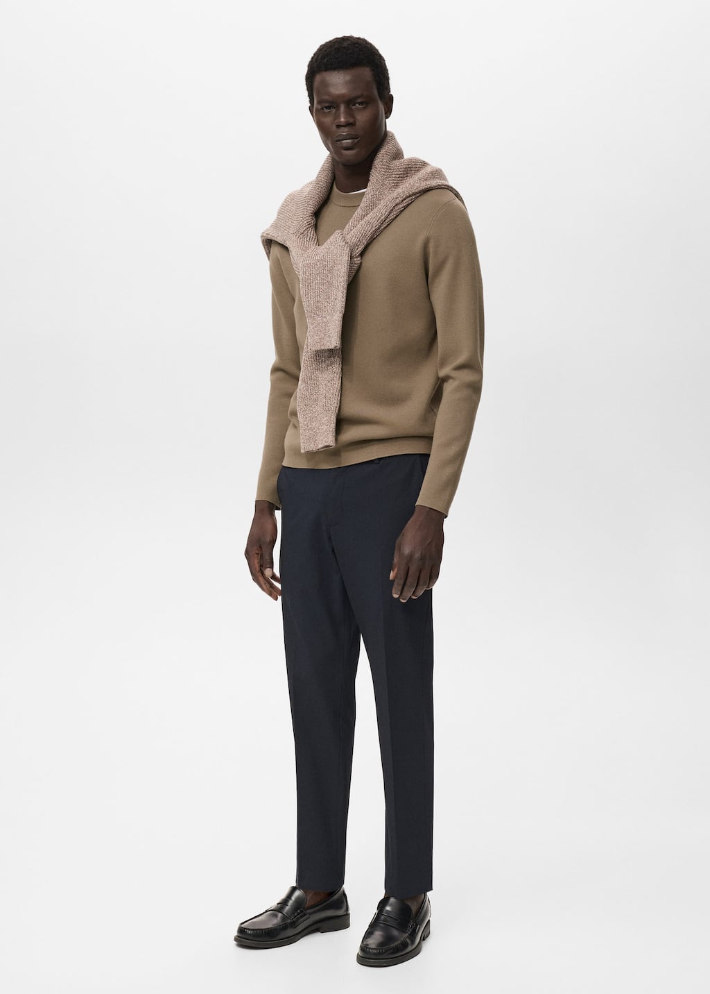 Mango Man Medium-knit Regular-fit Sweater Medium Brown