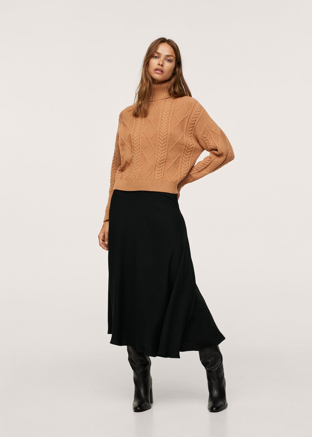 midi skirt mango