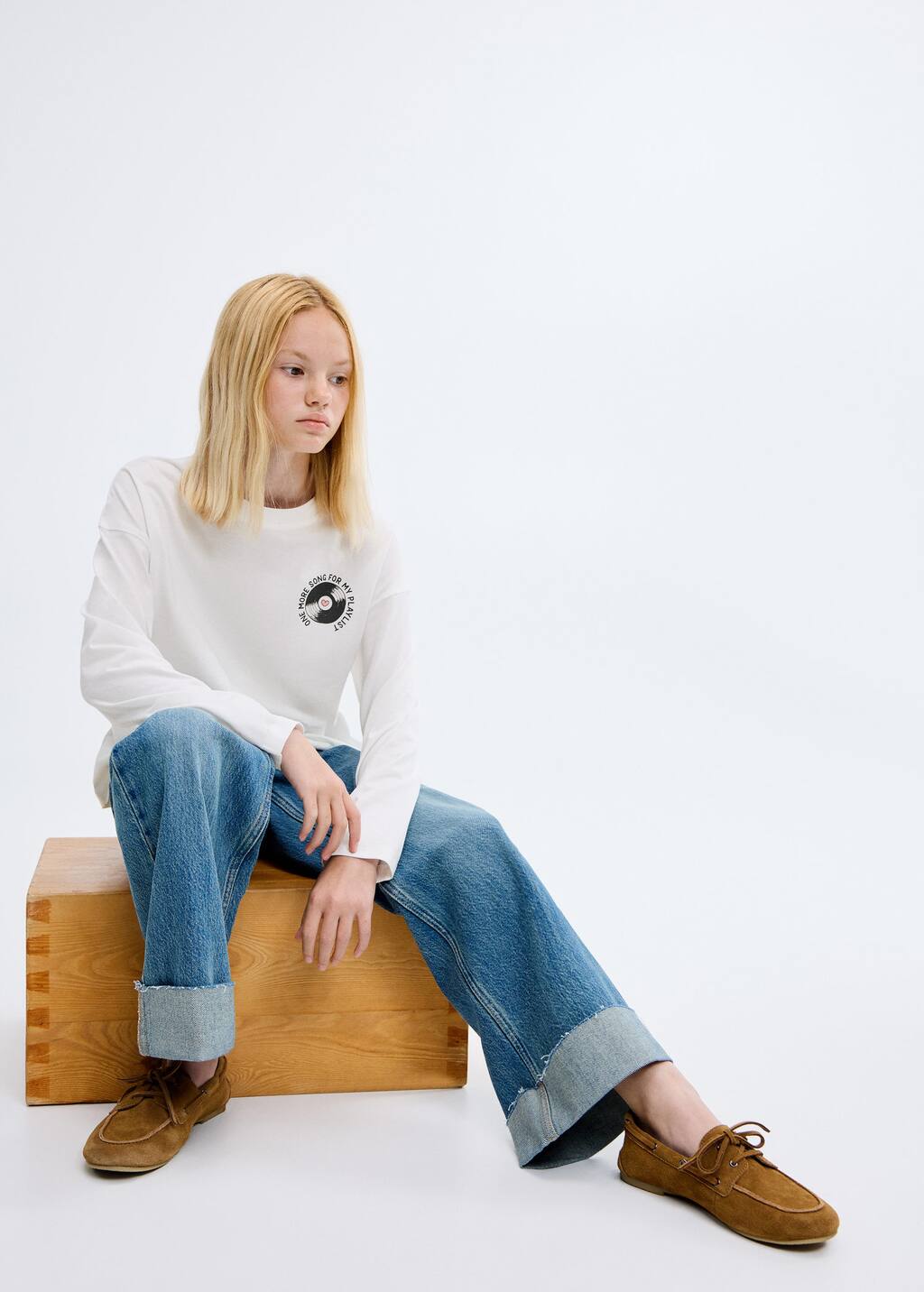 Mango Printed Cotton-blend T-shirt Off White In White