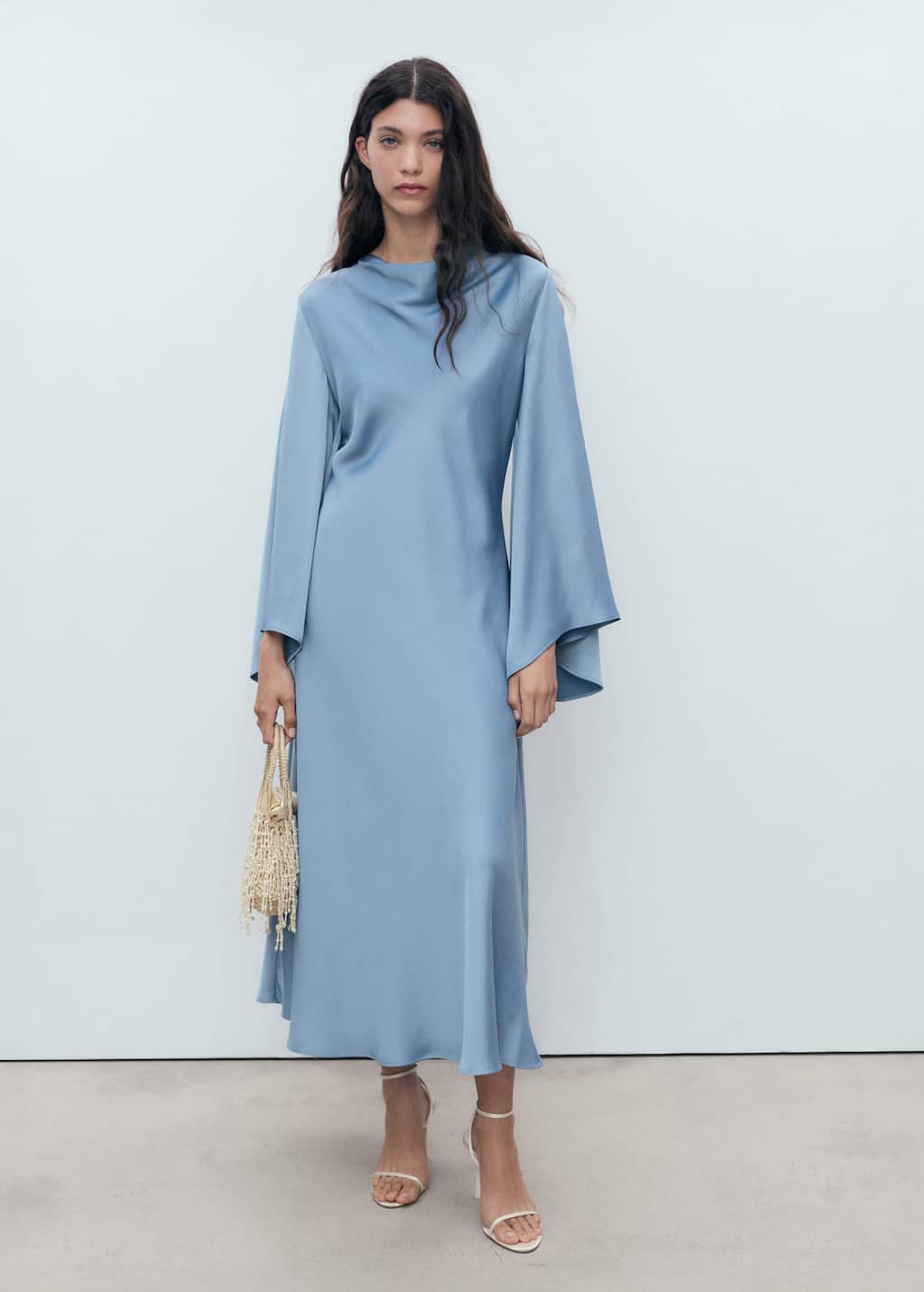 Long satin dress
