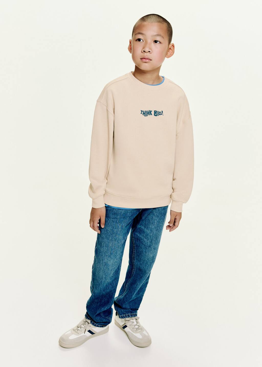 Embossed text sweatshirt