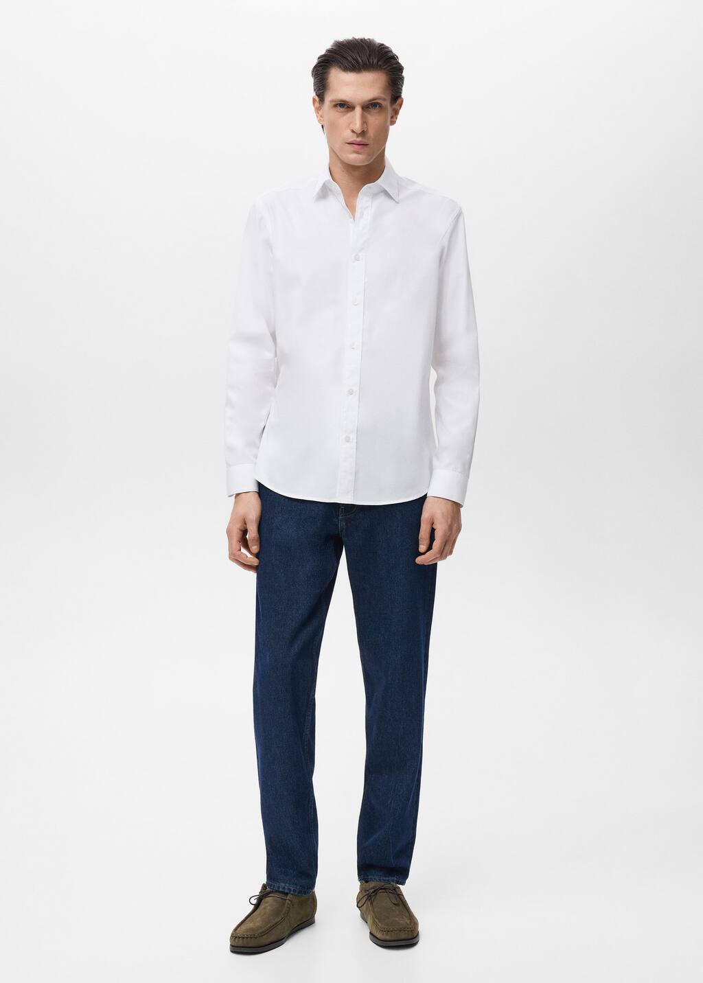 Mango Man Shirt White In White