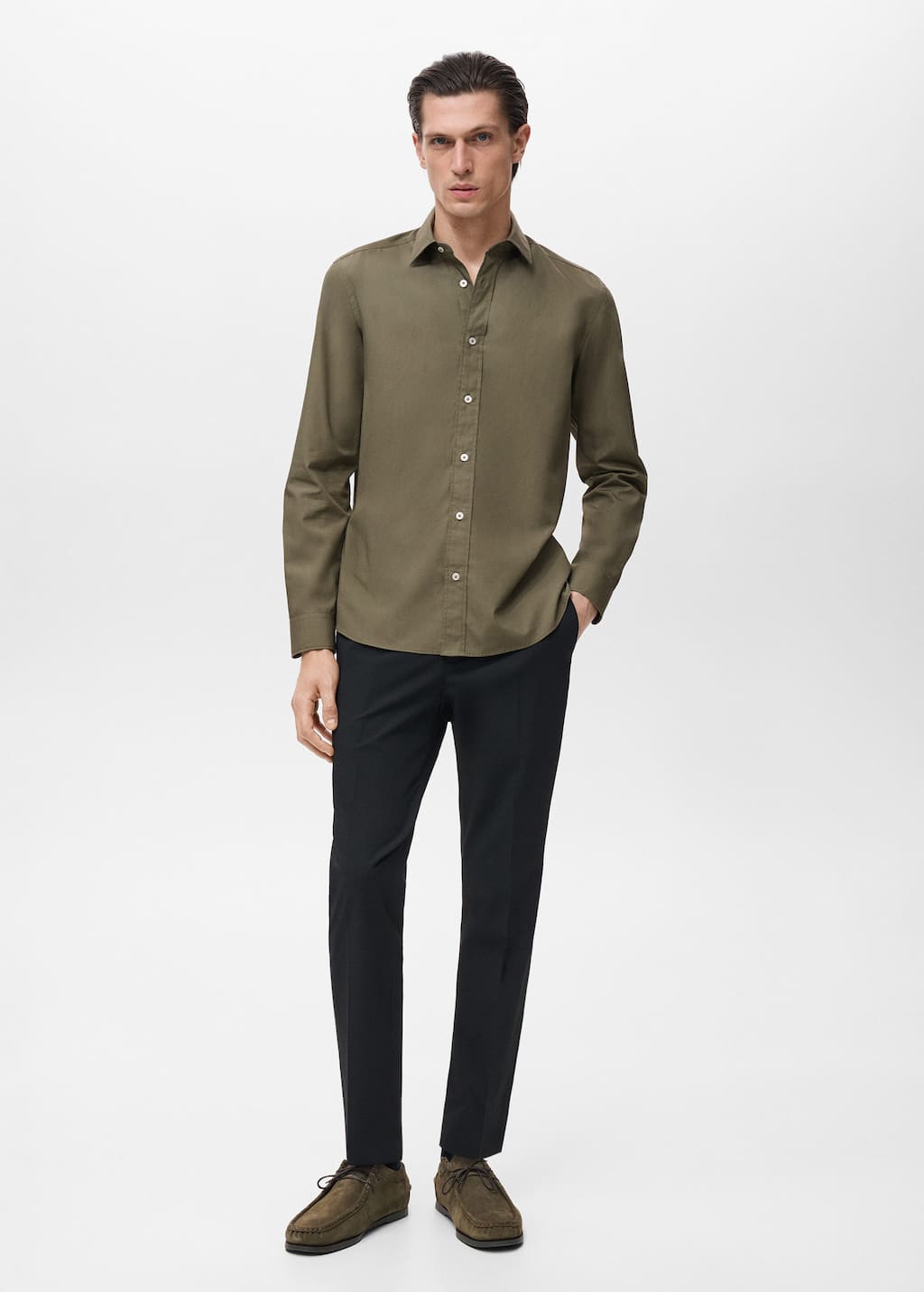Regular-fit 100% cotton shirt