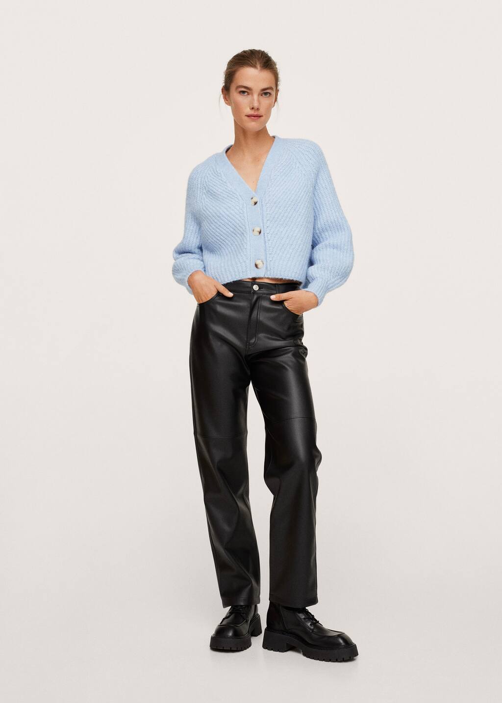 mango cropped cardigan