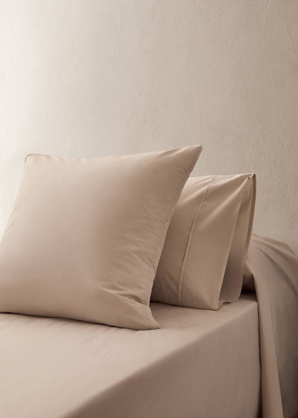 Mango Home 300-thread Count Cotton Percale Pillowcase, 45x110 Cm Ivory White