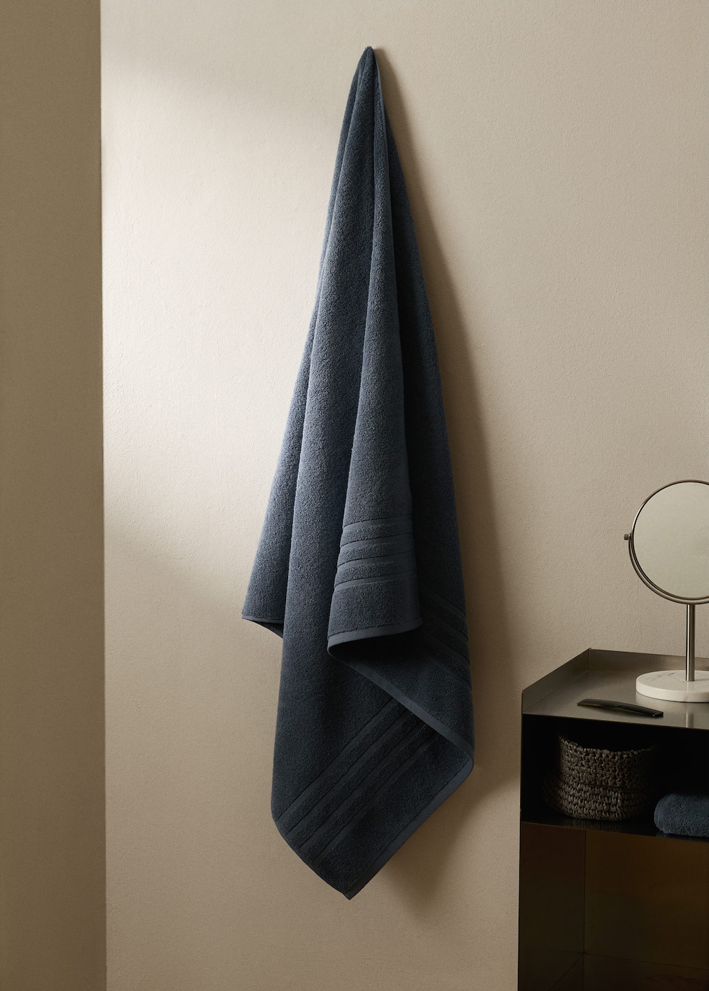Mango Home Serviette De Bain Coton Bleu - Home - 90x150cm -