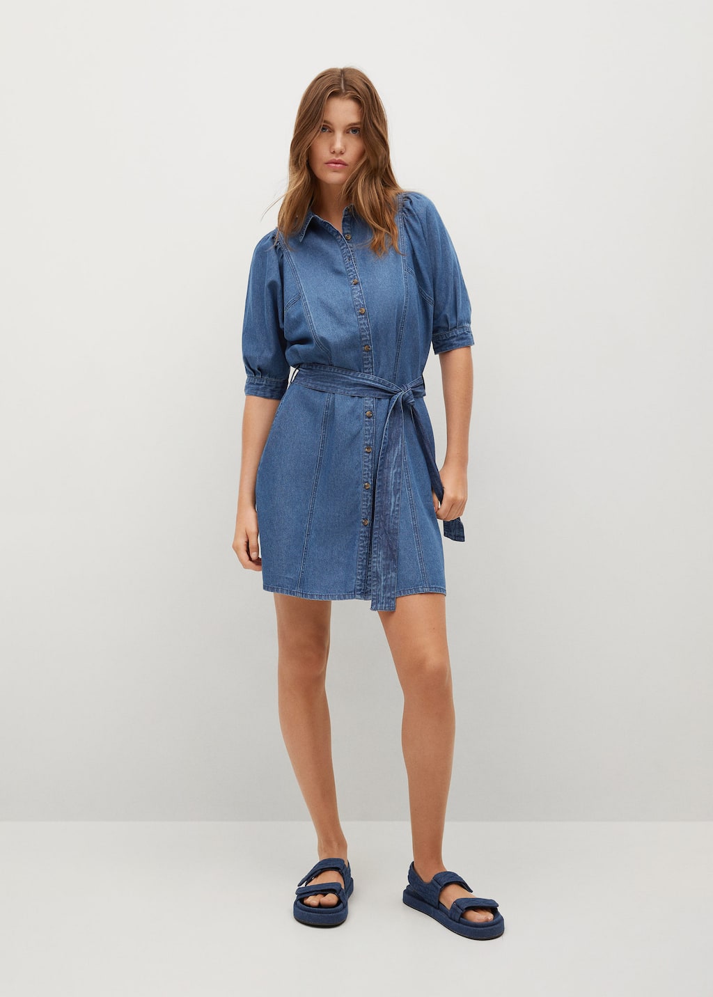 robe denim mango